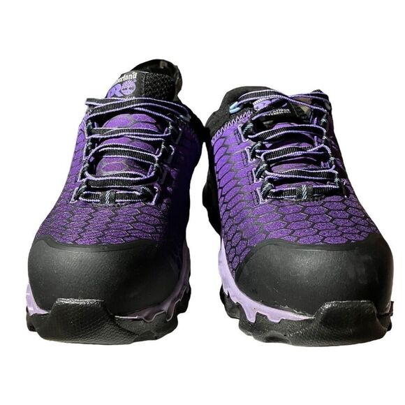 Timberland PRO Women's 8.5 Purple Powertrain Sport Alloy Toe Work Sneaker ESD - Picture 2 of 10
